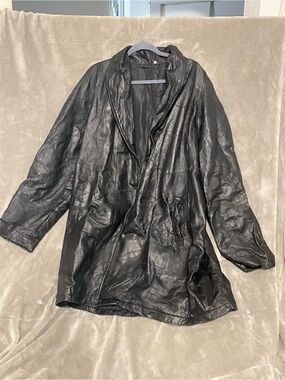 Womens Vintage Black Leather Jacket